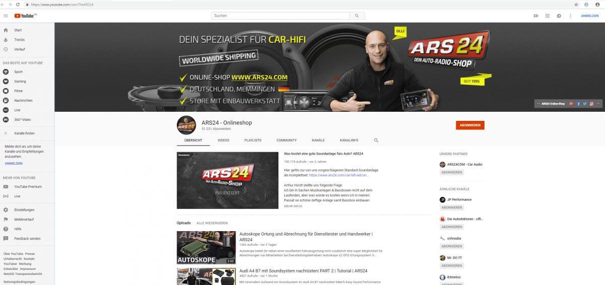 ARS24 - YouTube-Channel
