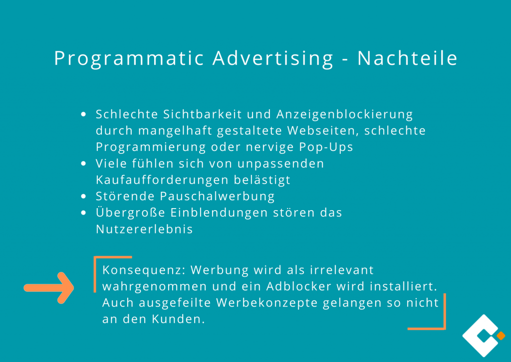 Programmatic Advertising - Nachteile